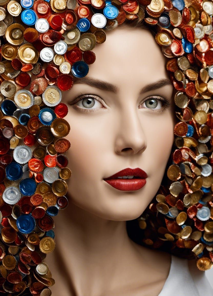 Bottle Caps Wig AI Generated Artwork NightCafe Creator