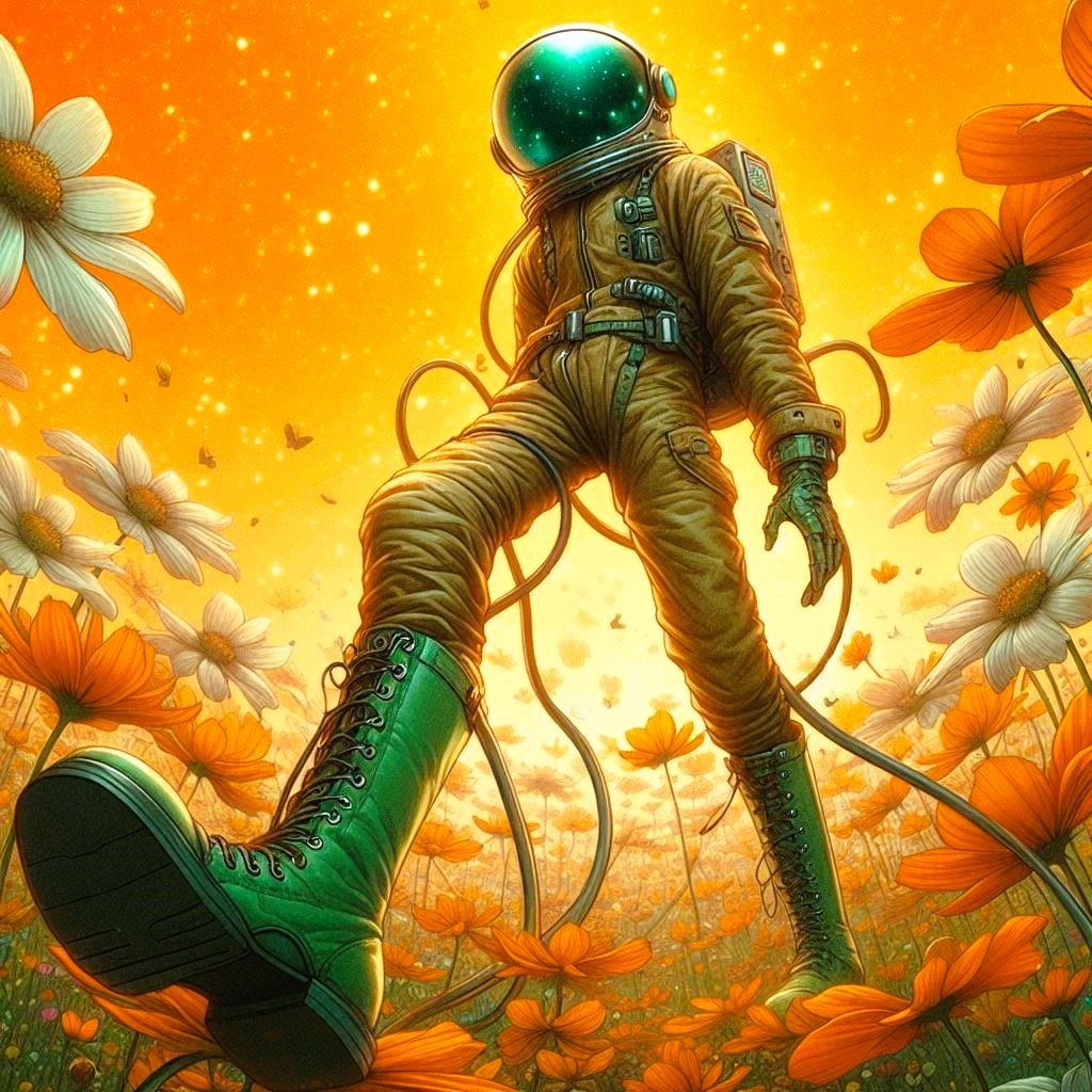 Sea of orange flowers.