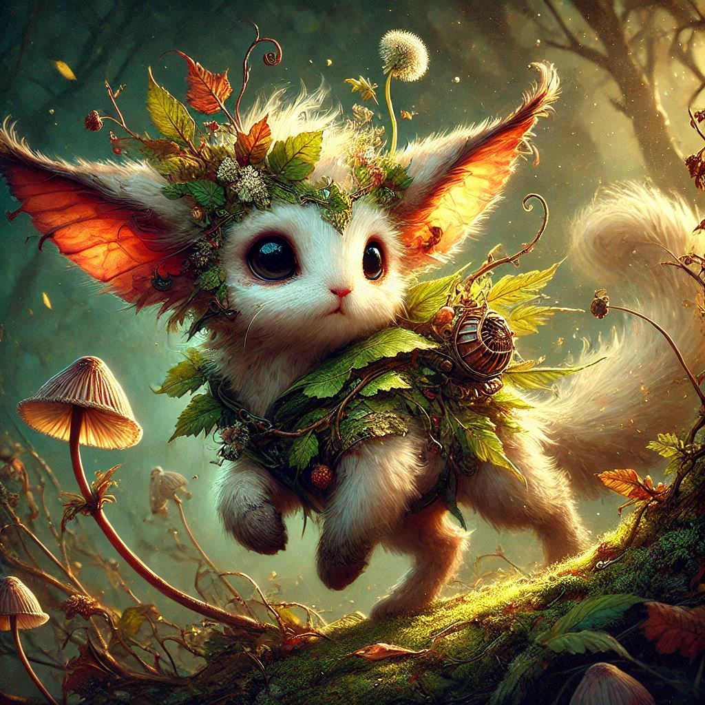 adorable fairy-tale fantasy creature portrait..