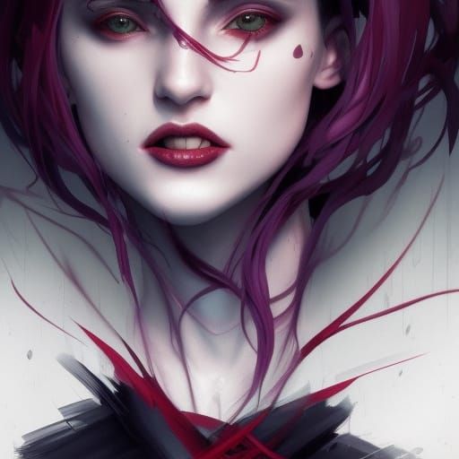 Vampire head and shoulders portrait, 8k resolution concept a...