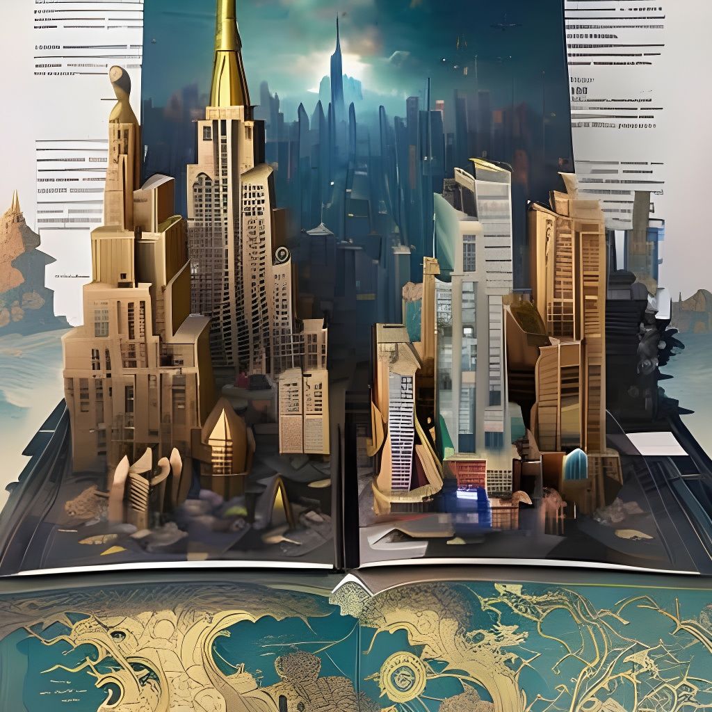 Pop-up book of New York City  by @scarletgenesis