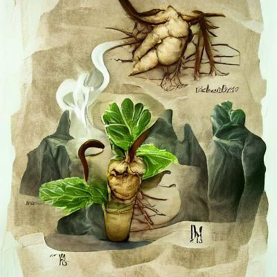 Mandrake Root- Botanist Illustration