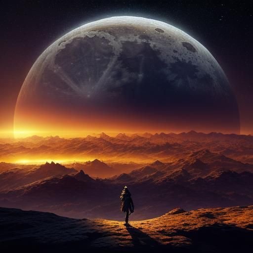 double exposition soleil et lune  by @Dominique Masset