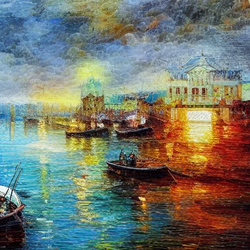 Modern Art Collage in Classical Frame