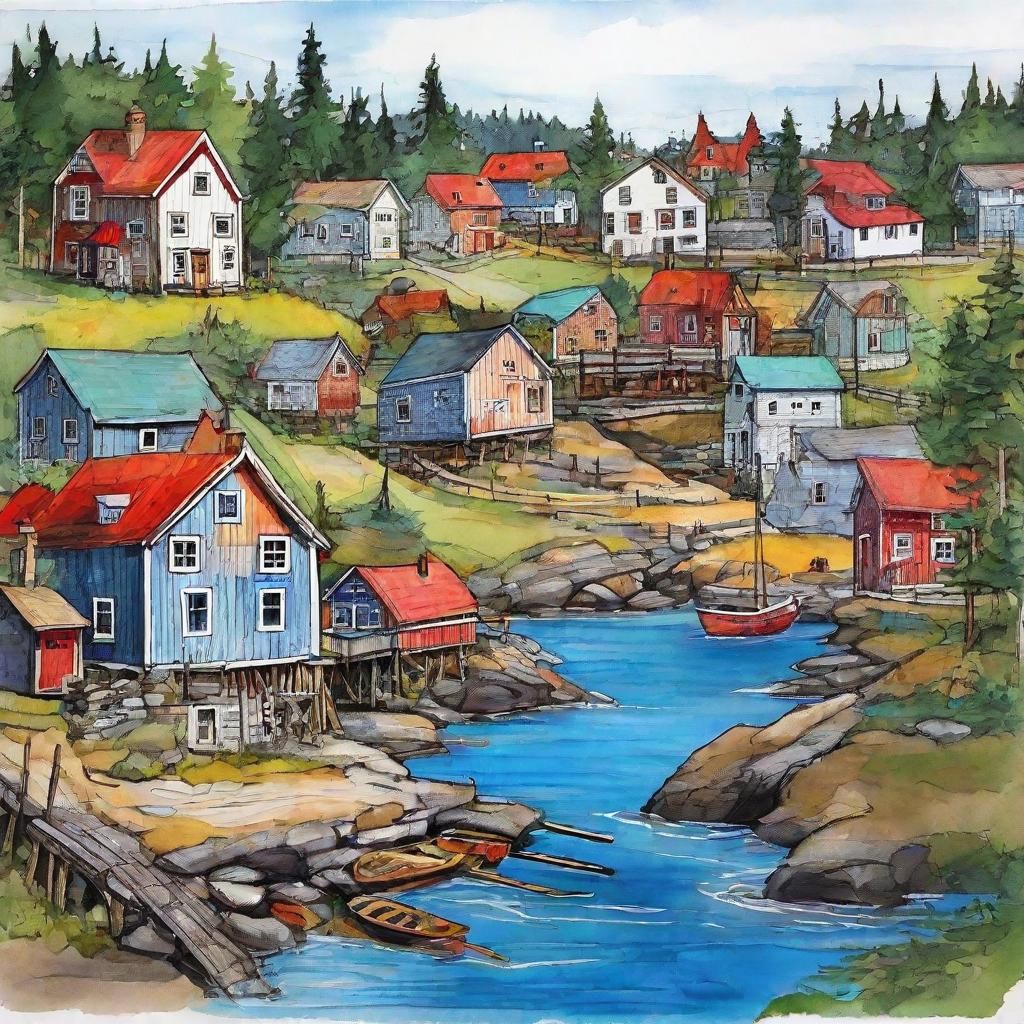 Canadian Costal Village  by @Margot