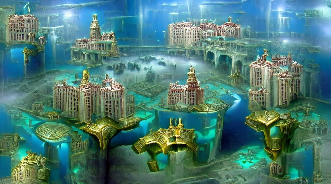 The underwater city Atlantis - AI Generated Artwork - NightCafe Creator