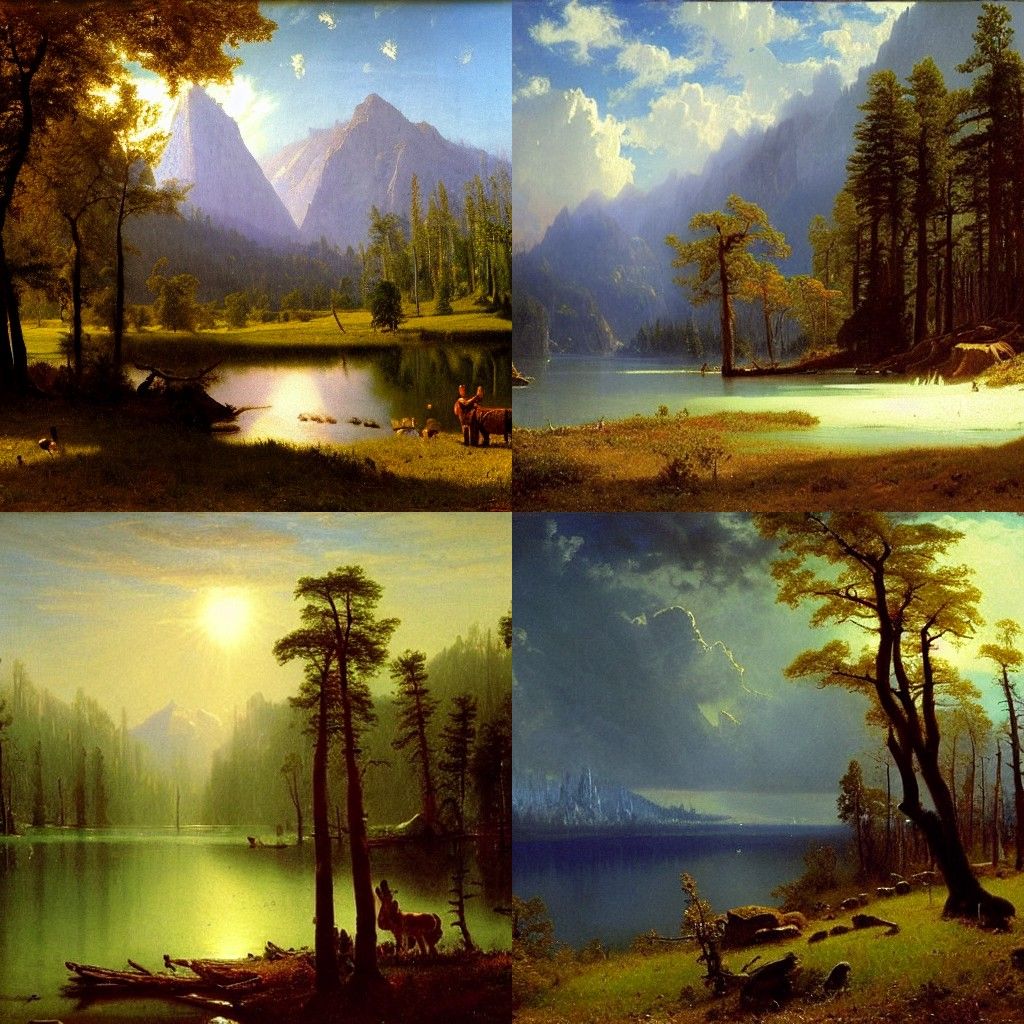 by Albert Bierstadt - AI Generated Artwork - NightCafe Creator