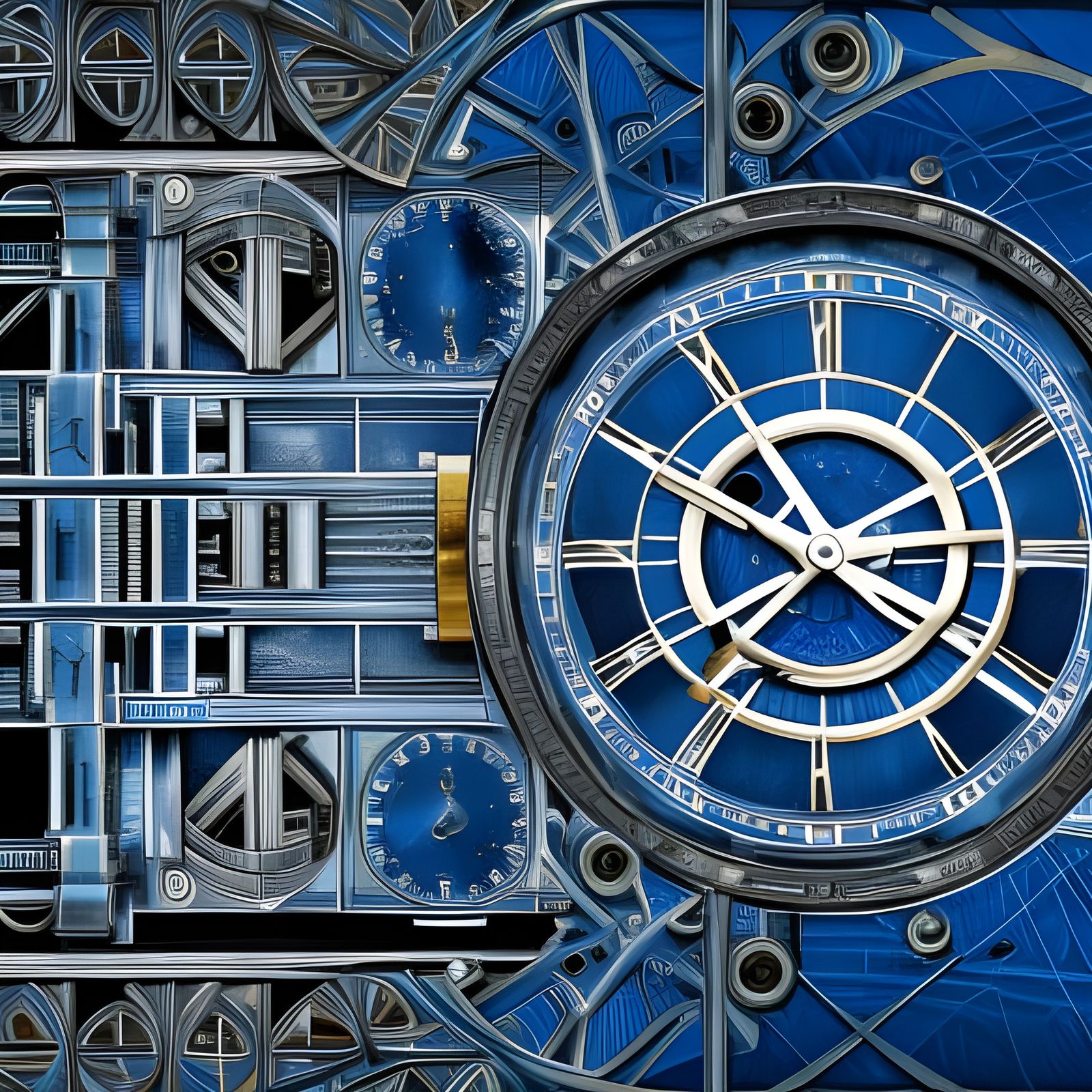 Mechanical clock blueprint AI Generated Artwork NightCafe Creator