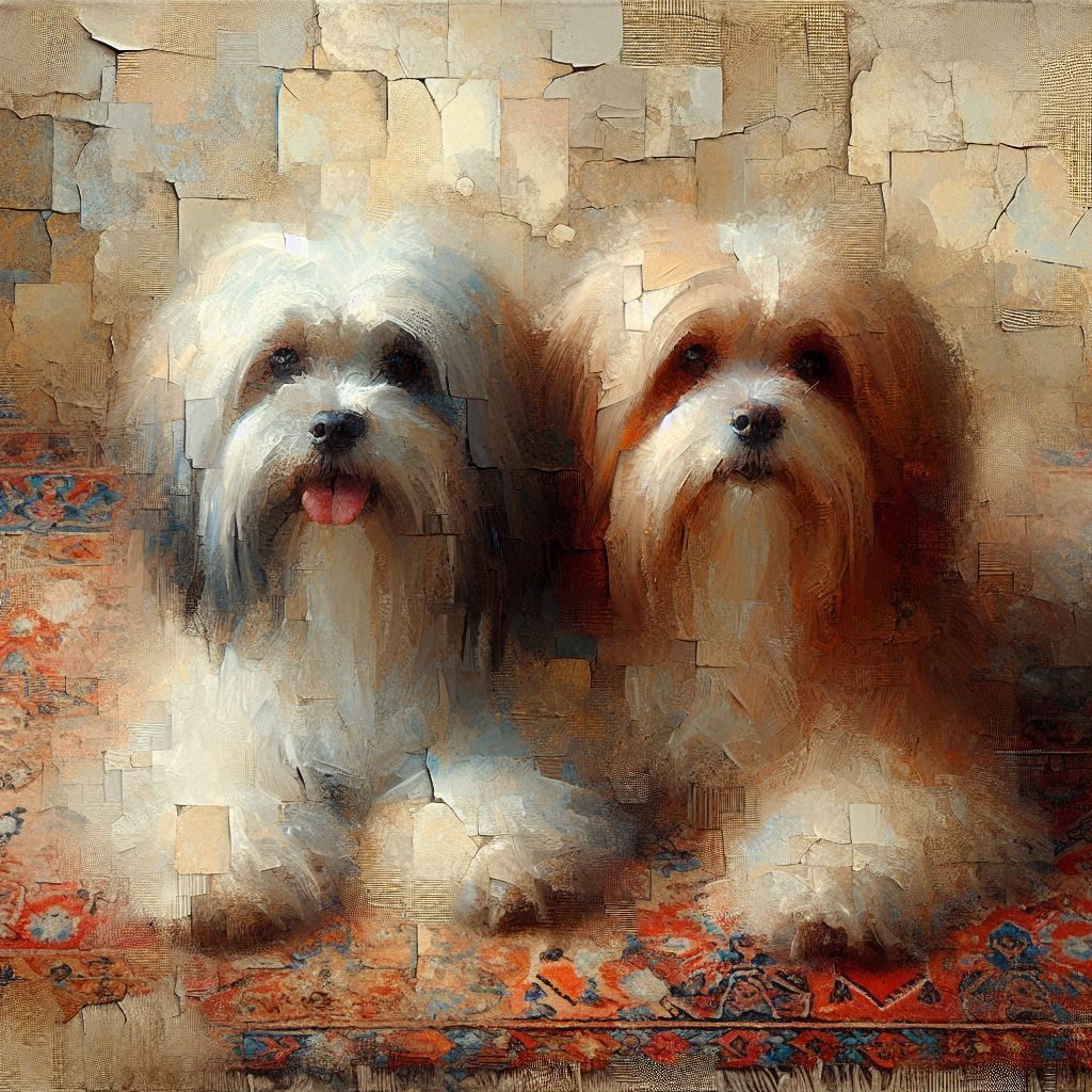 Lhasa apso twins