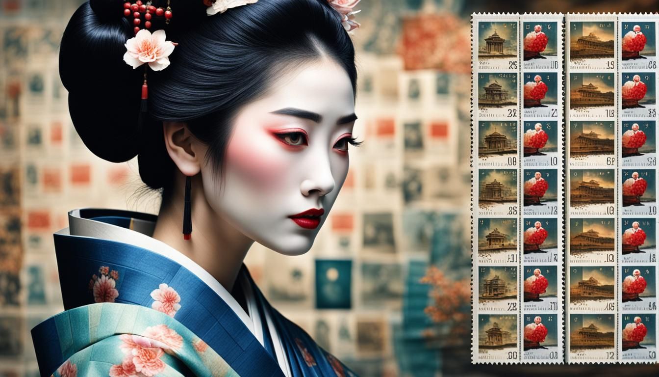 the stamp collector AI Generated Artwork NightCafe Creator