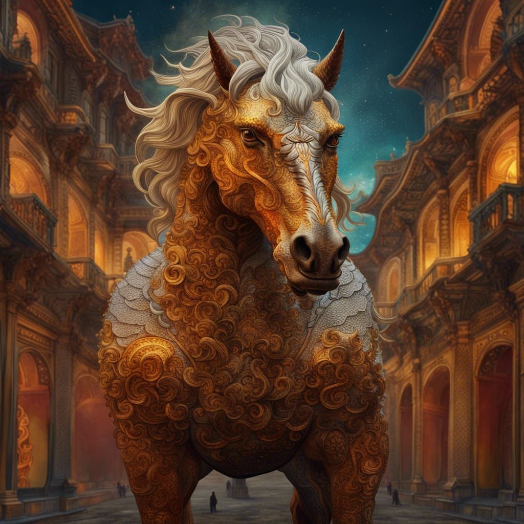 A Fierce Rococo Horse