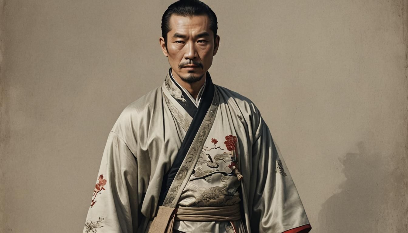 Man in Chinese clothing, movie style