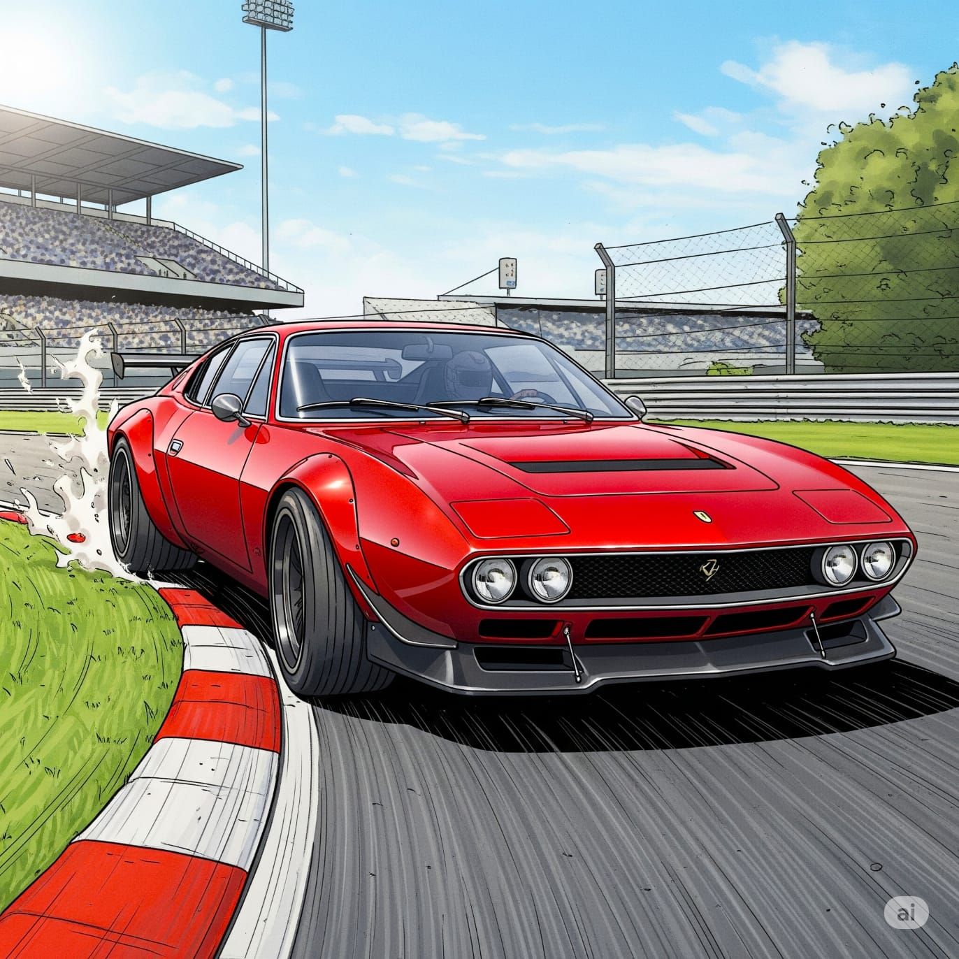 Italian Sports Car (DeTomaso?), Track Day #6