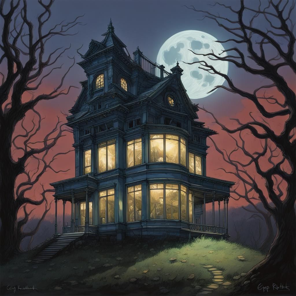 The Sinister House - AI Generated Artwork - NightCafe Creator