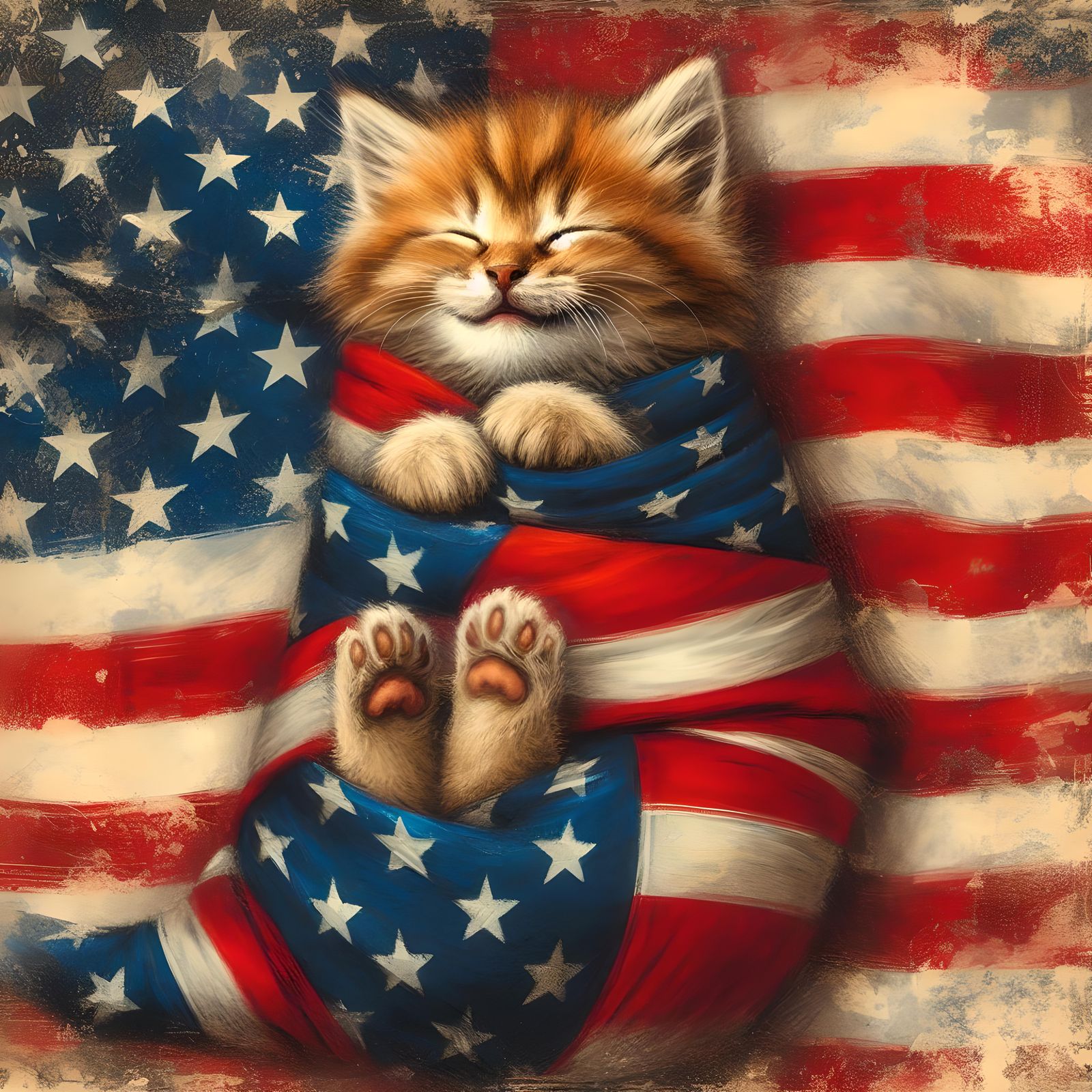 Happy 4th Of July To The Cats Of America