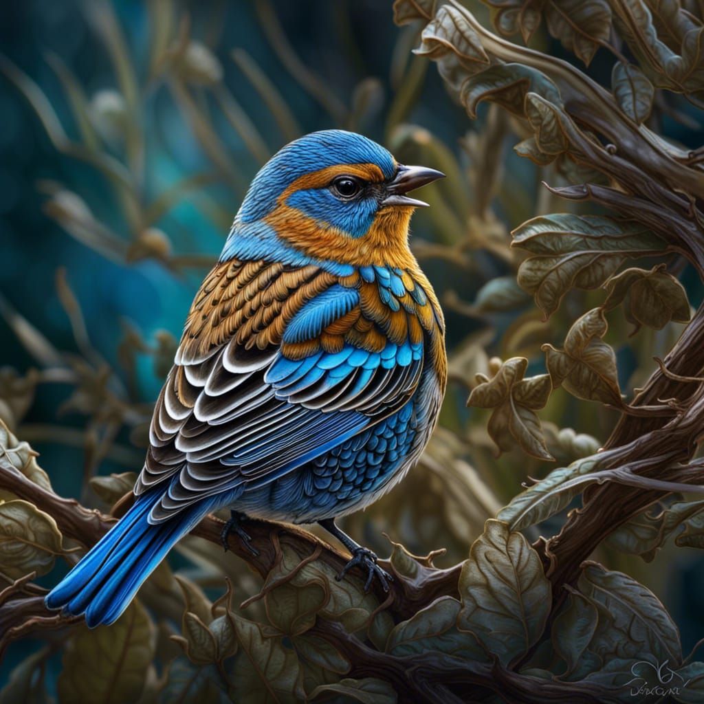 Lazuli Bunting Songbird