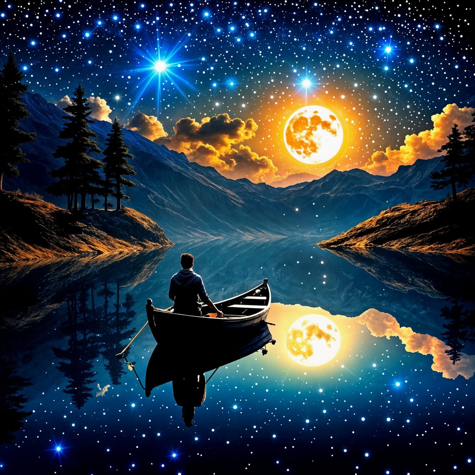 The glow of the starry sky above a mountain lake  by @SrgGrkv