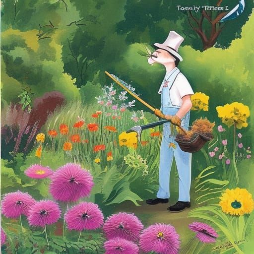 Cat as a gardener by Tony DiTerlizzi, Quentin Blake and Jean...