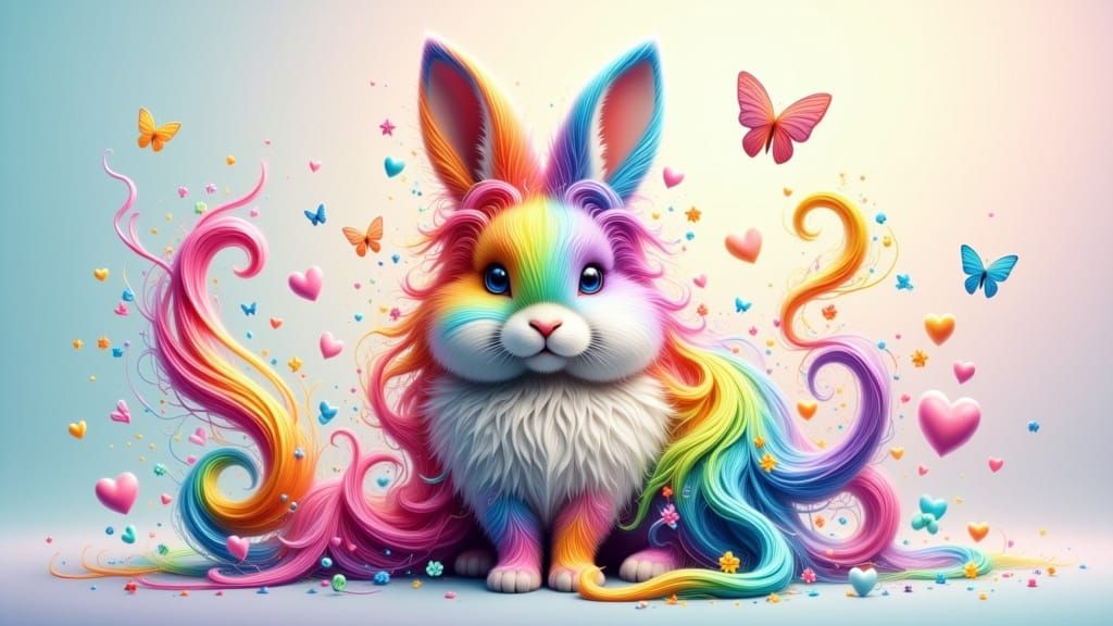 Rainbow Whiskers  by @Solfreedom
