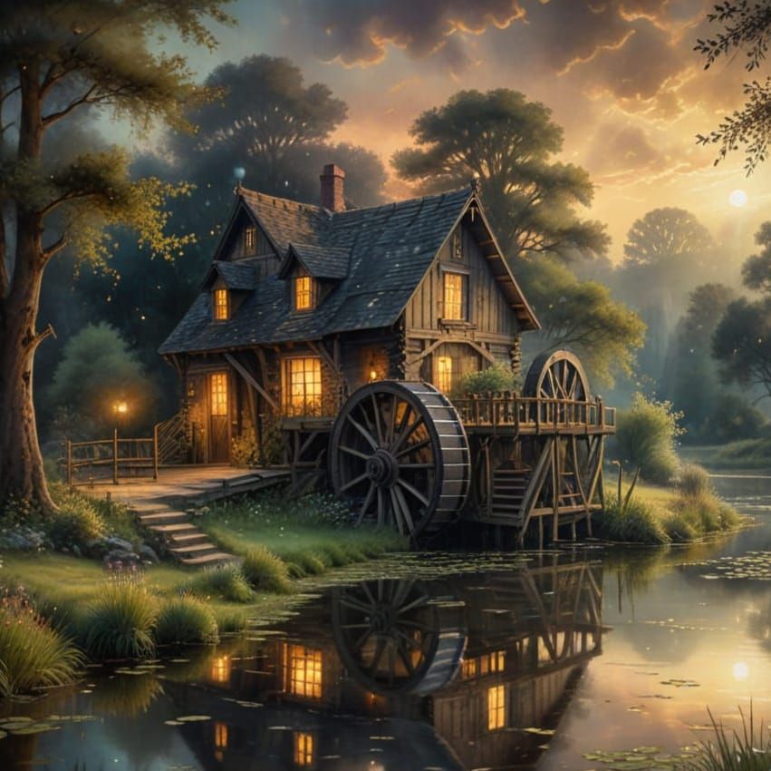 Waterwheel Cottage  by @Sharonjoy