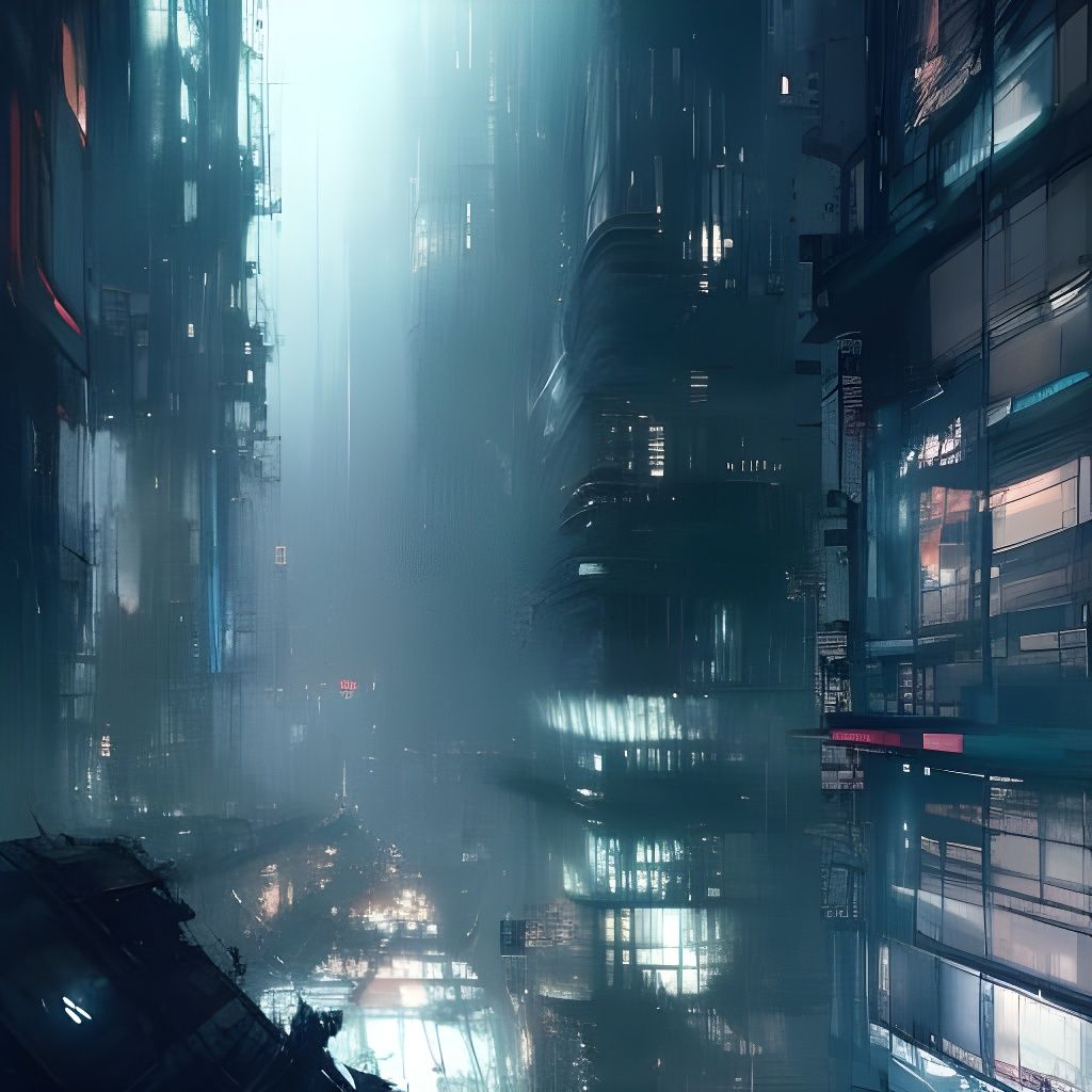 Dystopia: City[e]scape - AI Generated Artwork - NightCafe Creator