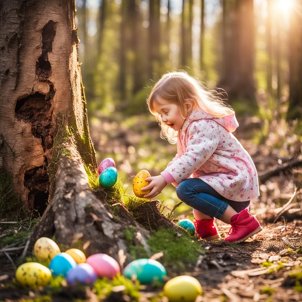 Her first egg hunt  by @strangemagic66