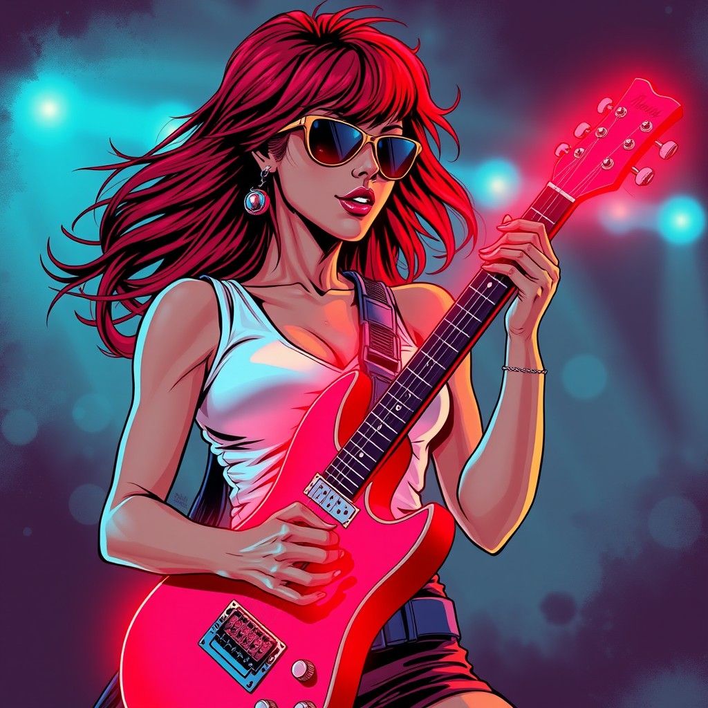 Neon Guitar
