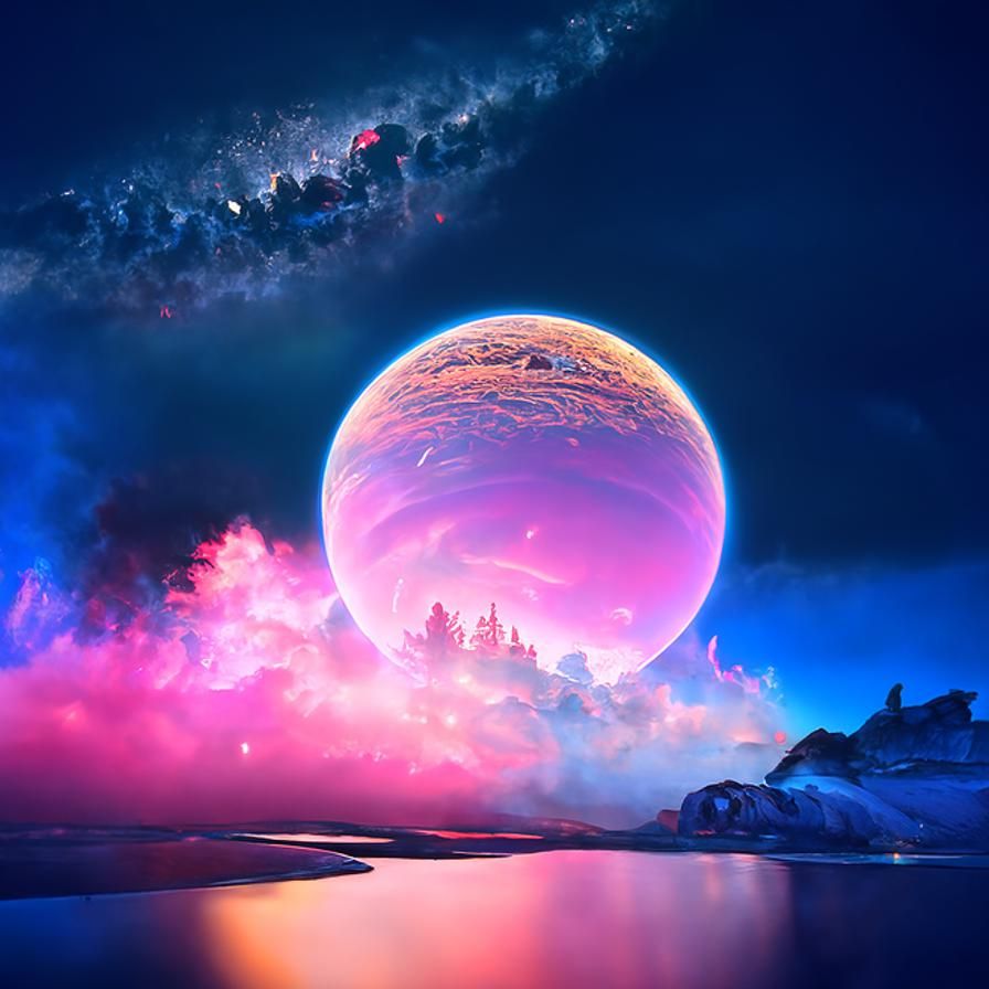neon gas planet