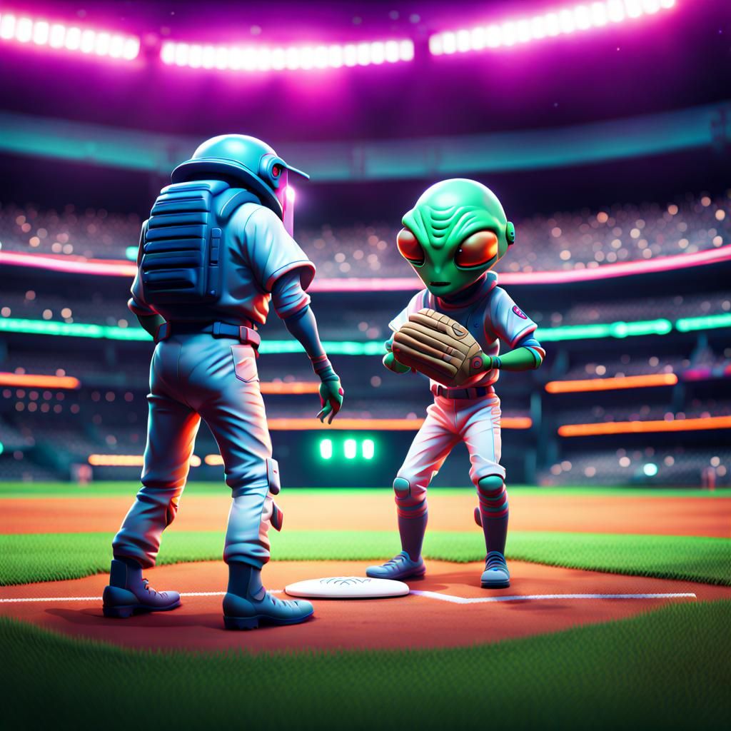 Cosmic Pitch The Future of Sports AI Generated Artwork NightCafe