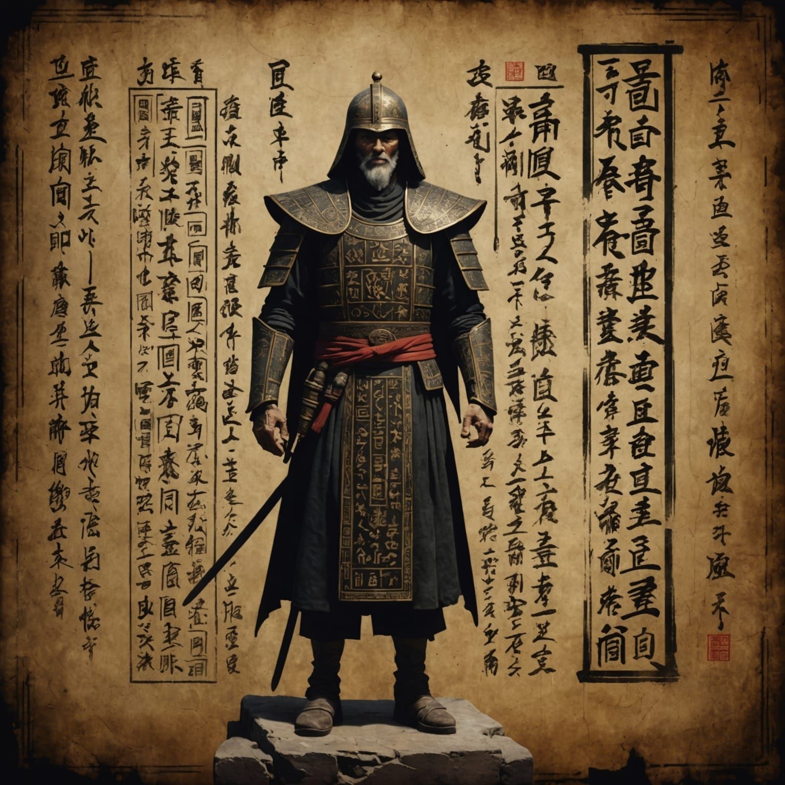 Old Chinese calligraphy found in  cave  by @SalvaMalva