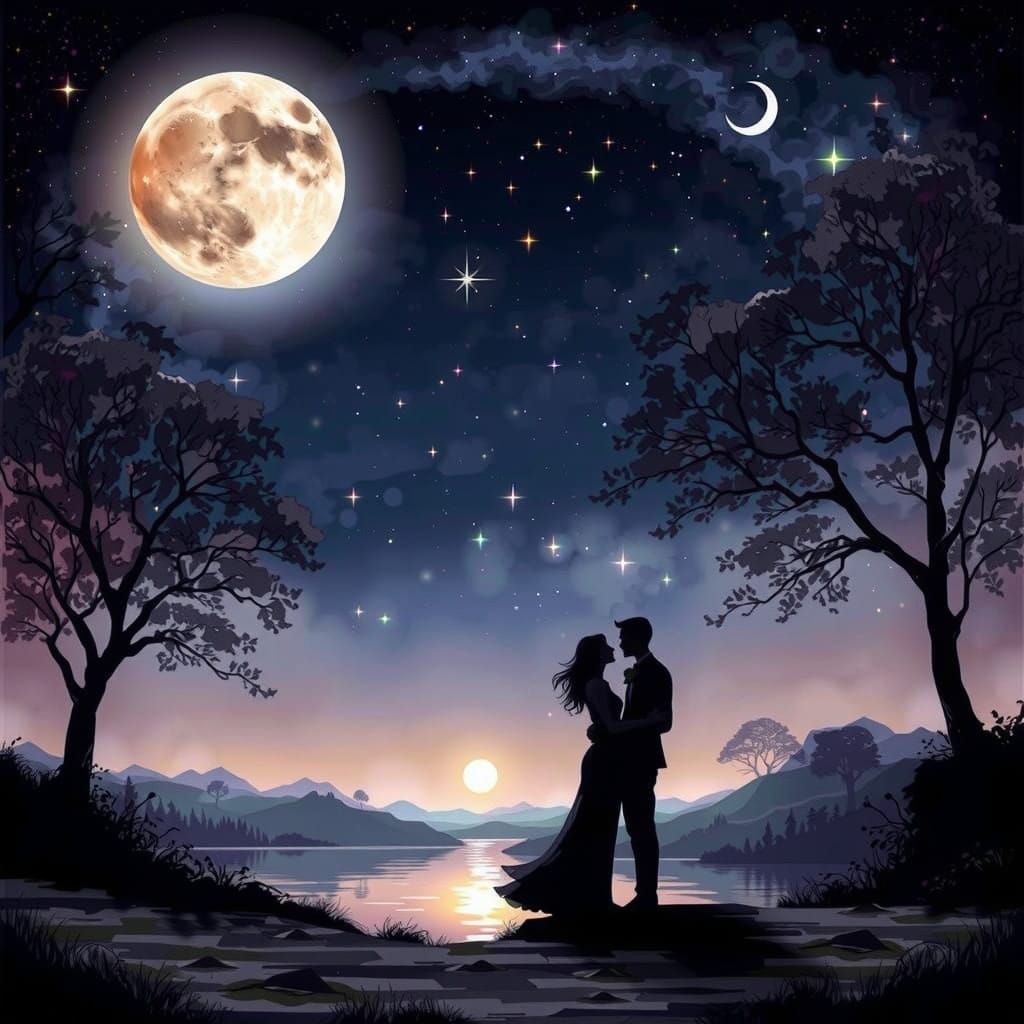 Romance under a Full Moon  by @lionel