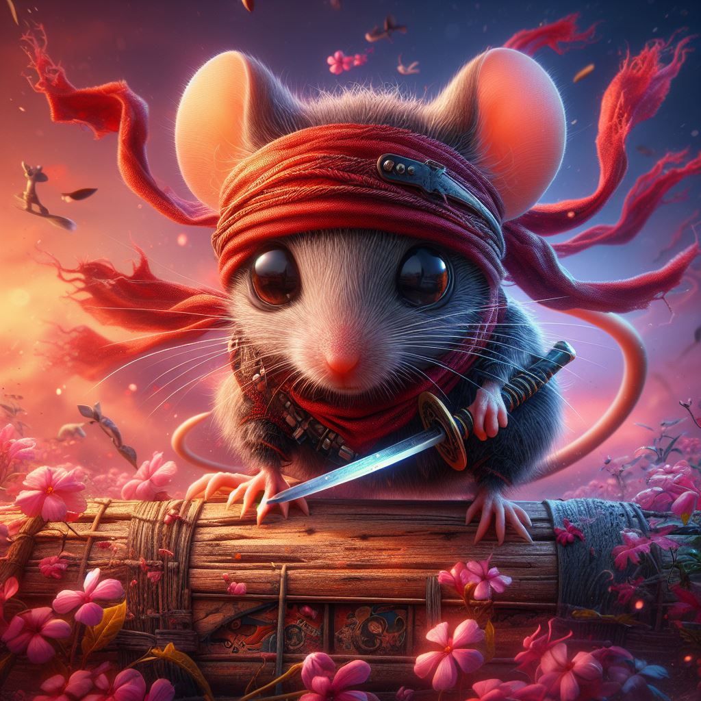 Keep your eye on the prize! (Ninja mouse in training)