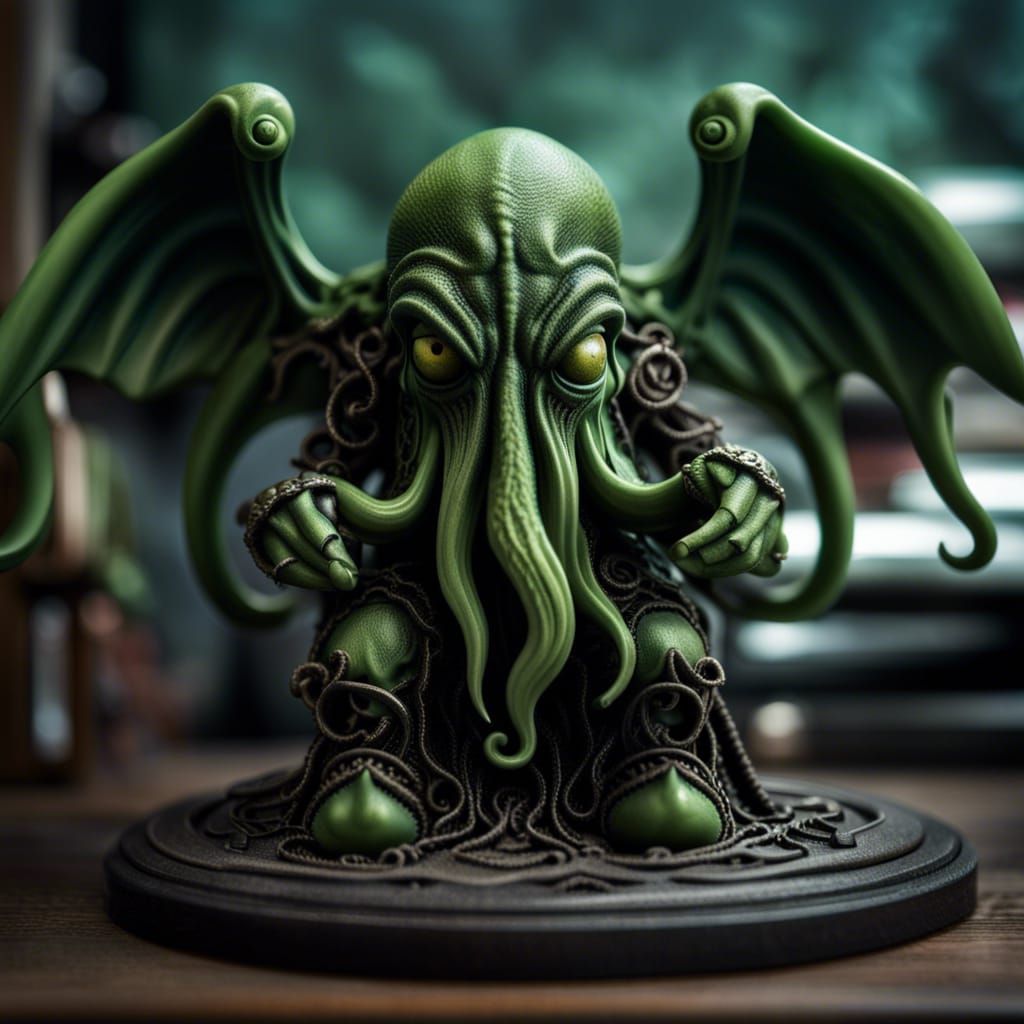 Collectible Cthulhu figure with an oversized head that is co...