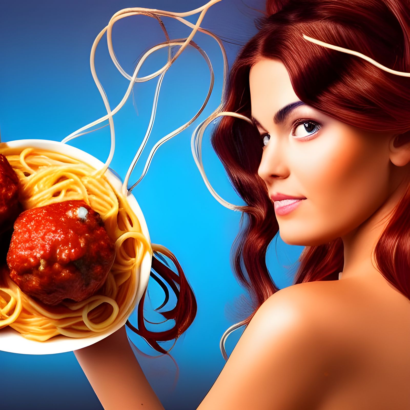 Spaghetti And Meatballs Ai Generated Artwork Nightcafe Creator 1905