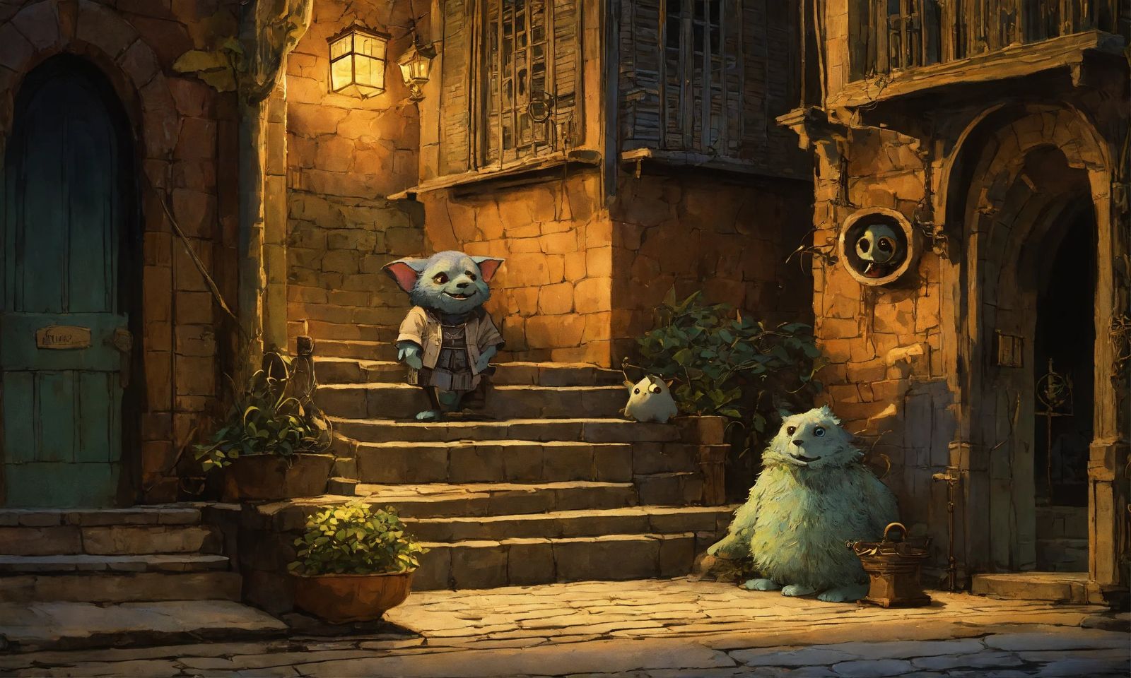 Deux amis se sont donné rendez-vous dans la cours pour une sortie.