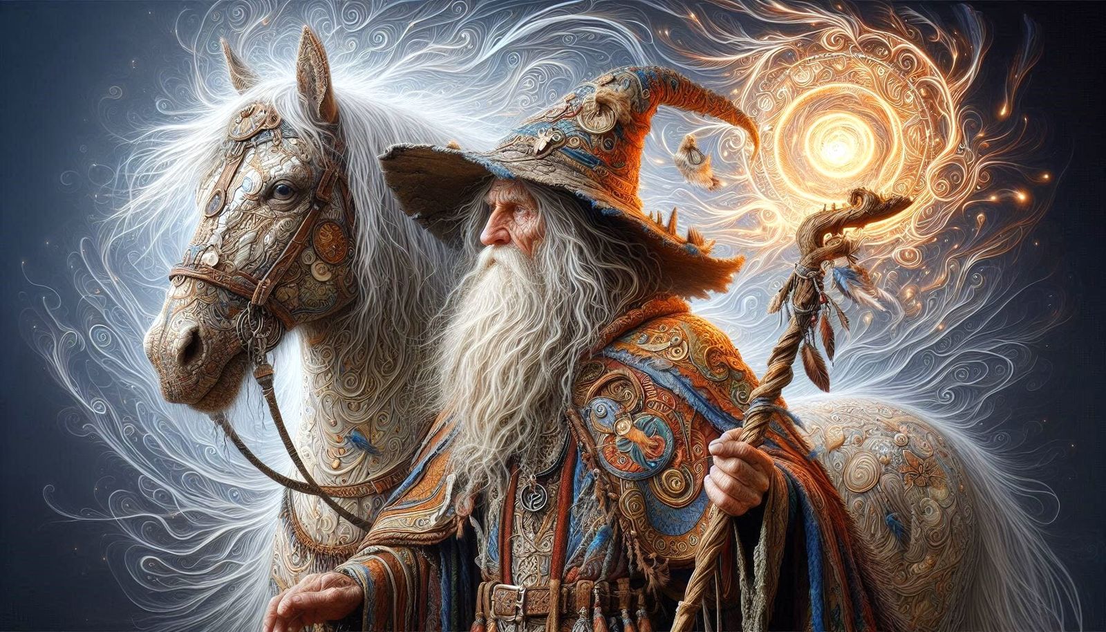 Wizard with his horse
