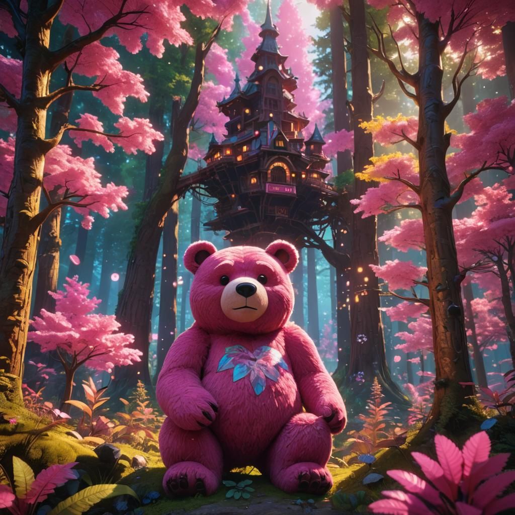 un osito rosa
