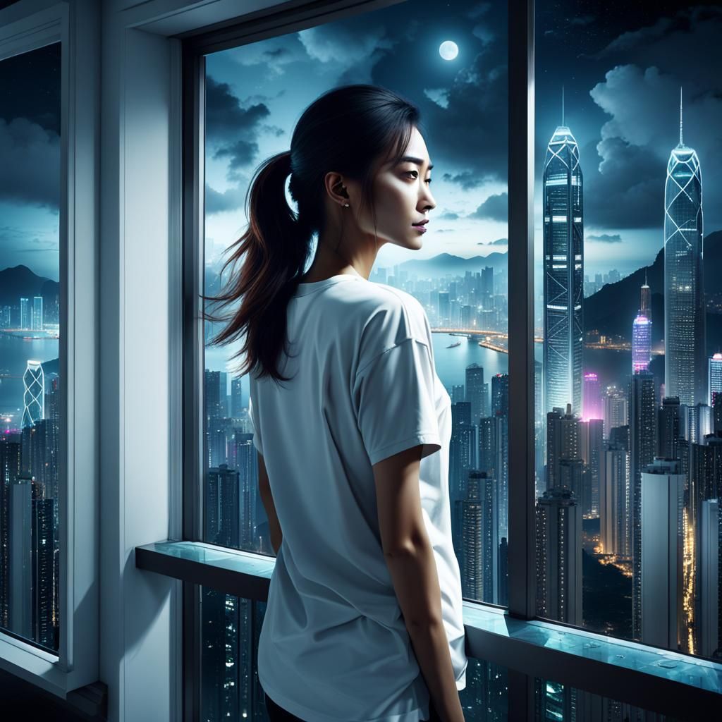 Hong Kong by night