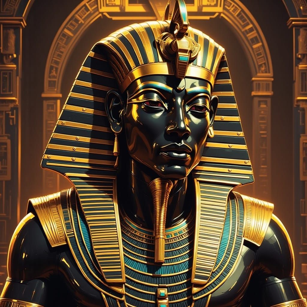  <lora:Egypt Synth Flux:1.0>