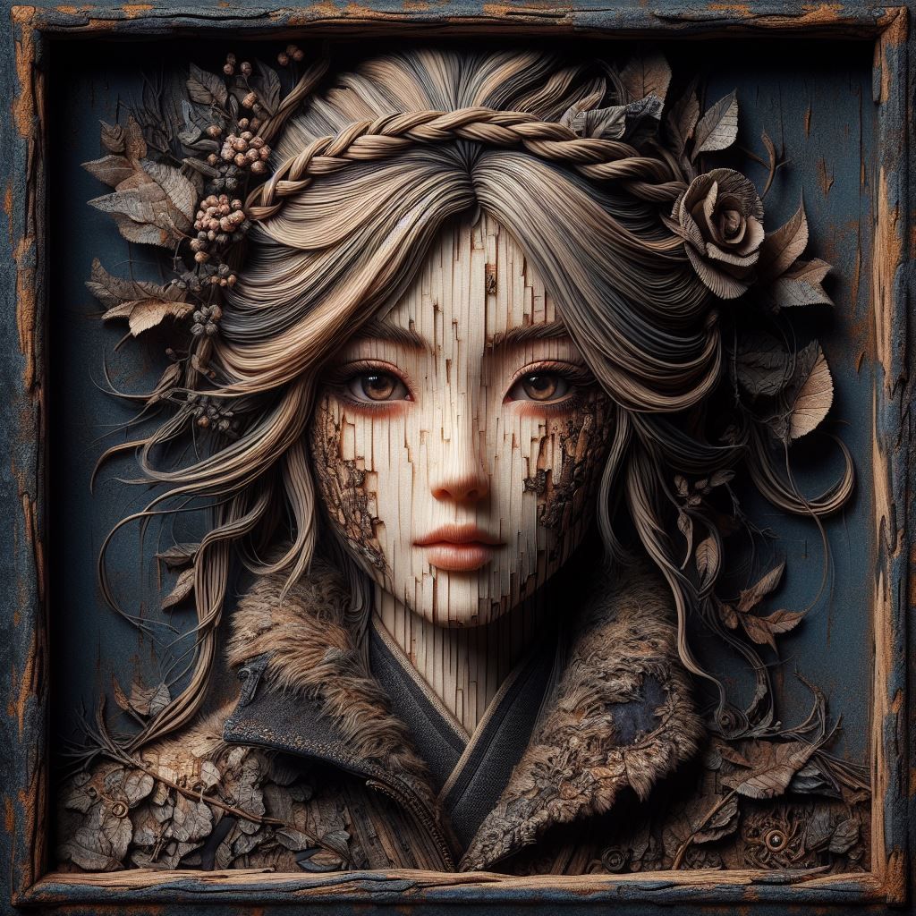 portrait in tree bark  by @Thyrsus