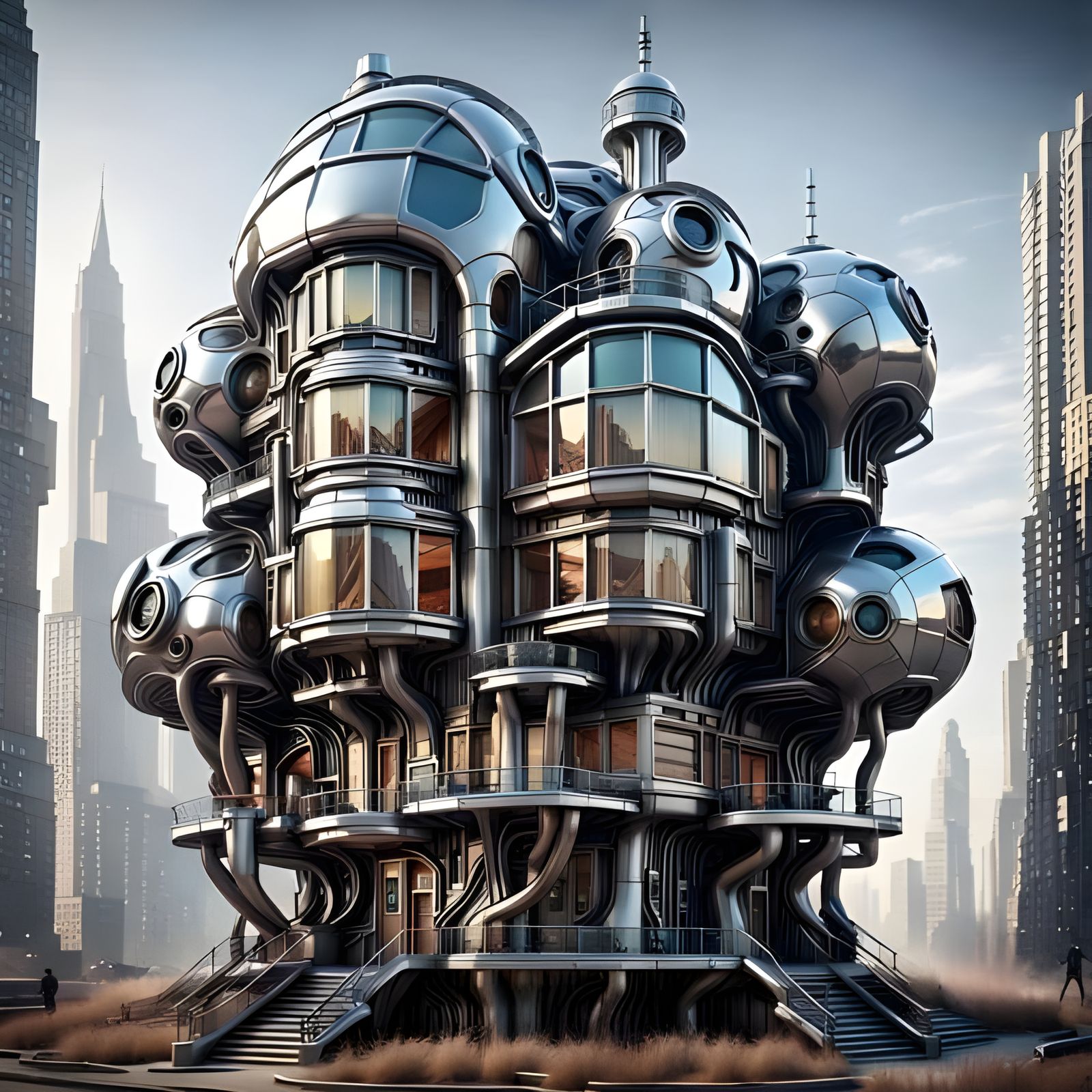 Biomechanical House of Future  by @ Art of my Heart