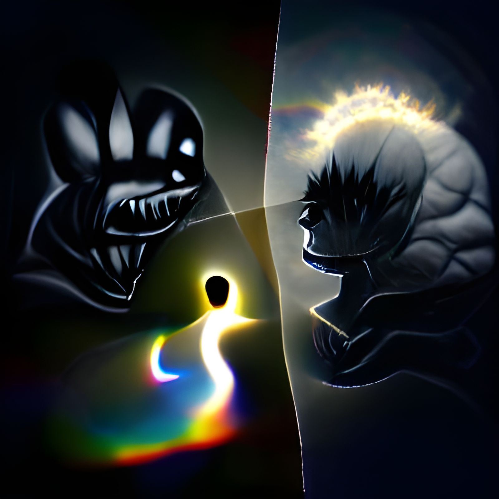 Encounter between darkness and light
