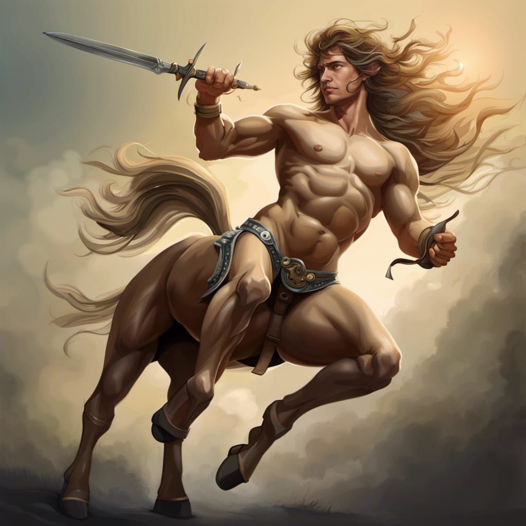 Mythical Centaur Chiron  by @qu