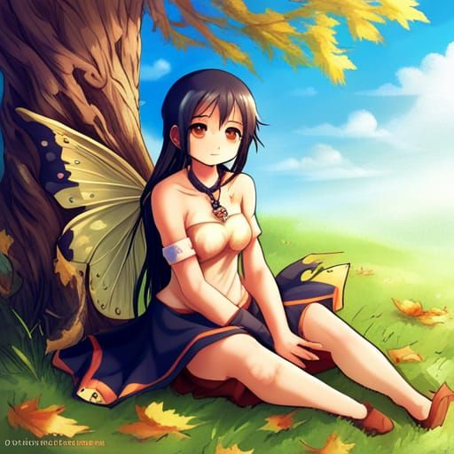 Anime style super powers, Hyperdetailed, waring worlds, stunning colors,  vibrant, fairy wings made of fire - AI Generated Artwork - NightCafe Creator