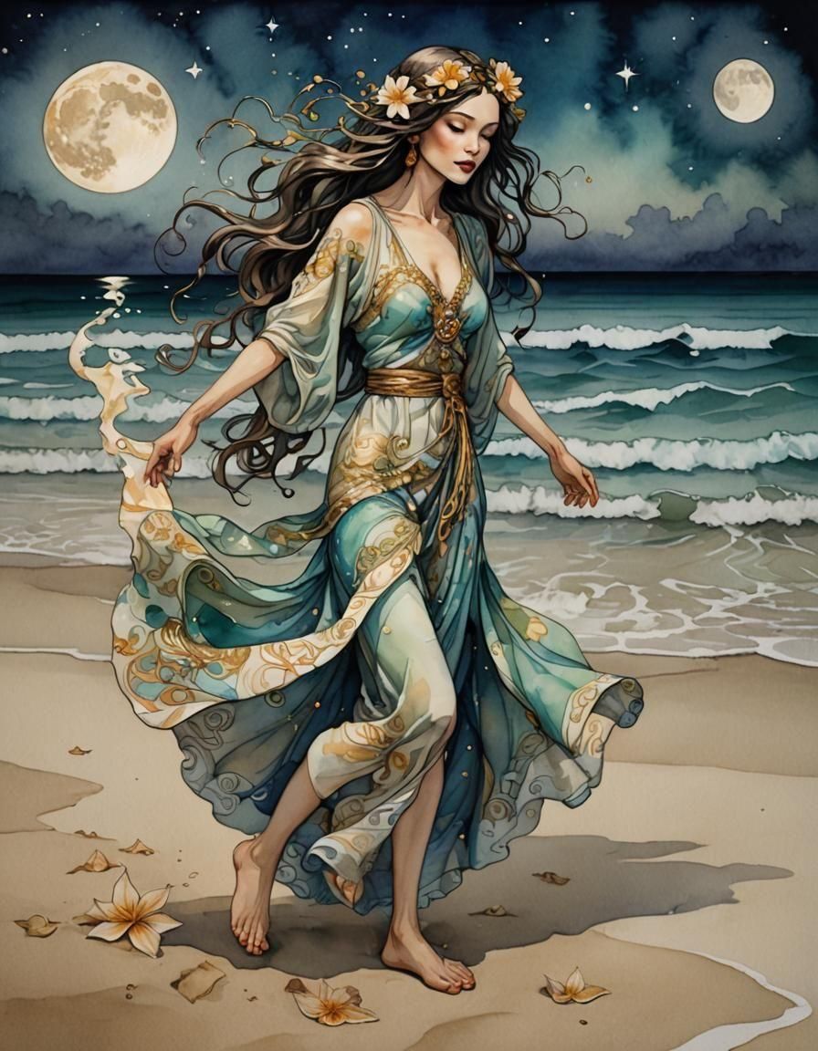 Barefoot under the moon