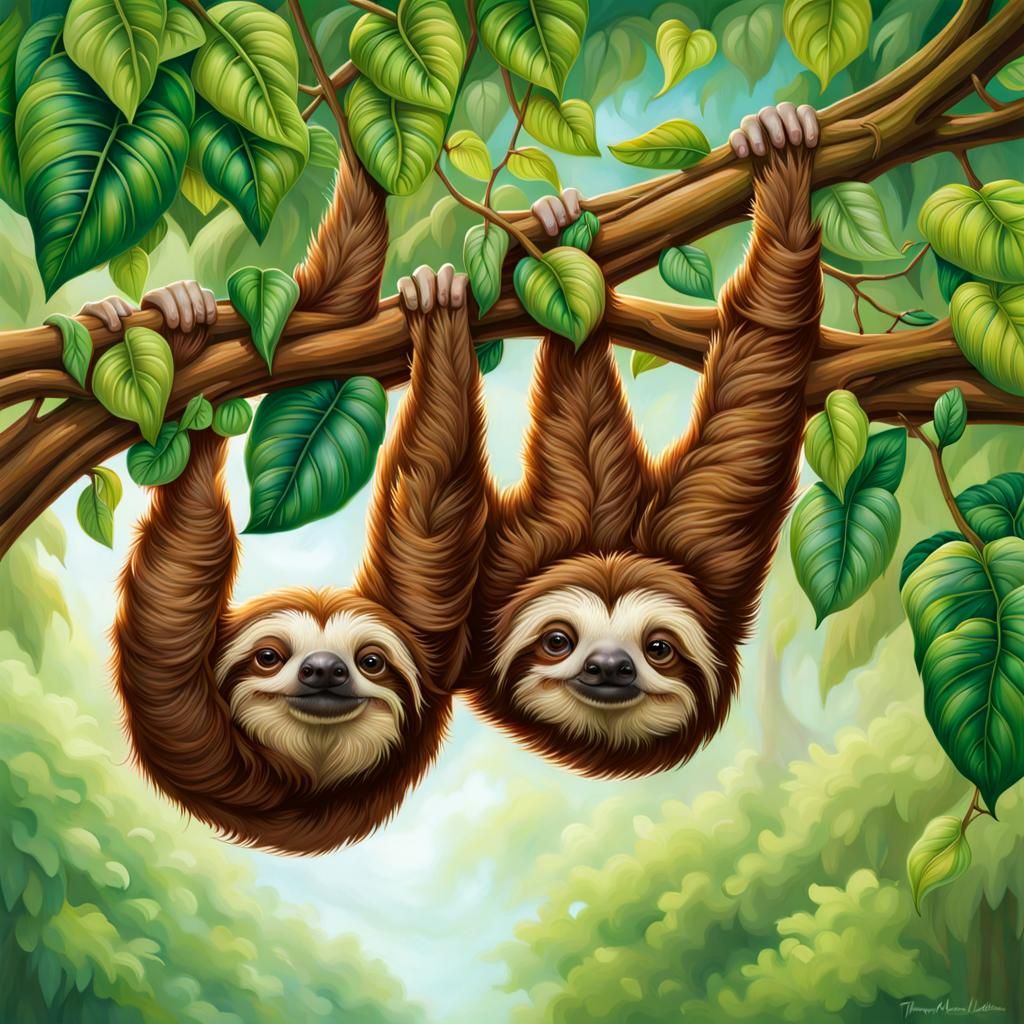 Sloths - AI Generated Artwork - NightCafe Creator