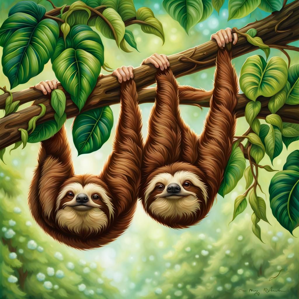 Sloths - AI Generated Artwork - NightCafe Creator