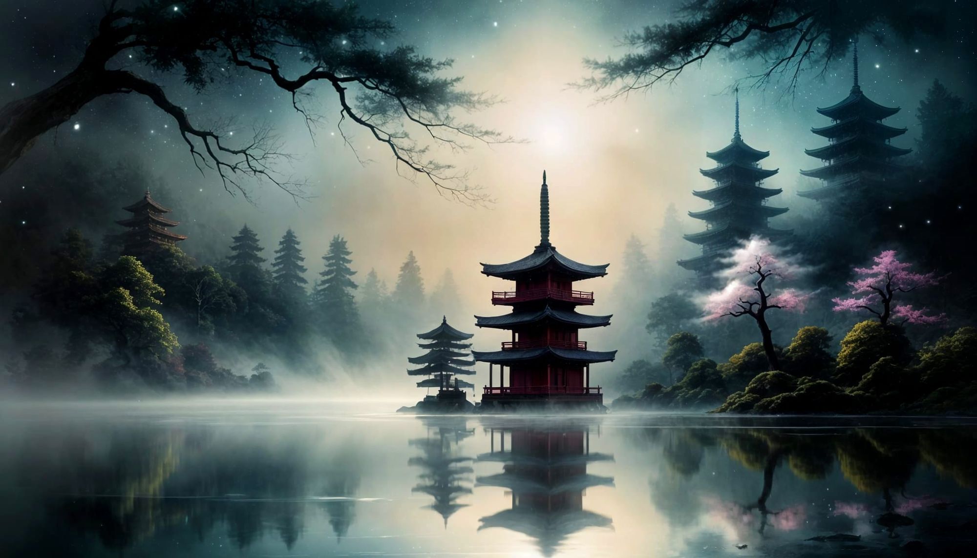 Pagoda’s Dream in Moonlight