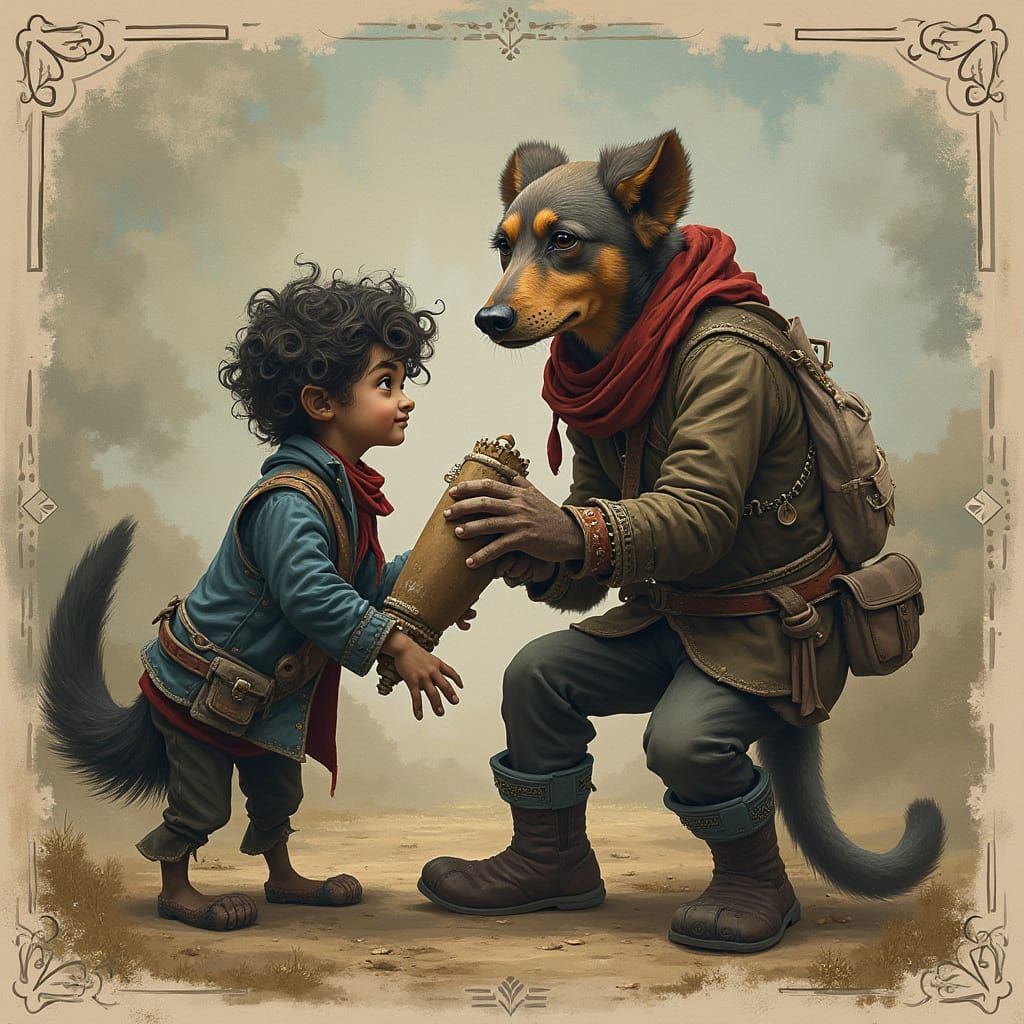 Mysterious Silhouette Creates AI Art with Dark Textures