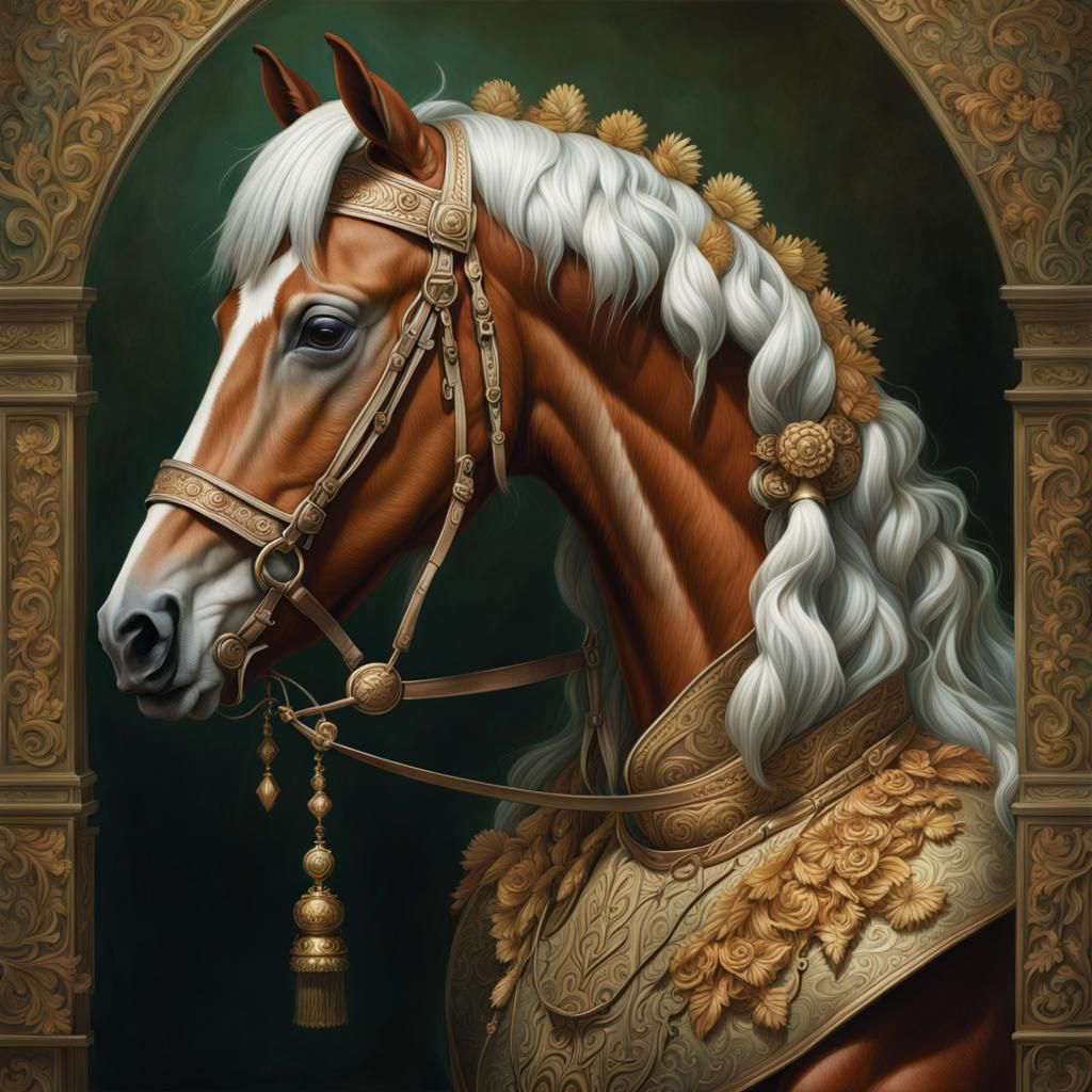 Horse in ornate - AI Generated Artwork - NightCafe Creator